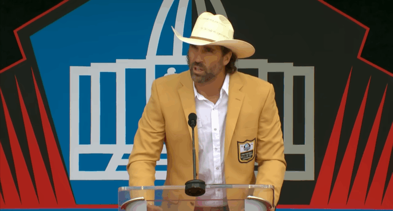 Jared Allen giving his Hall of Fame speech.
