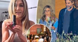 Jennifer Aniston and Jim Curtis' romance heats up as he supports her at beauty event