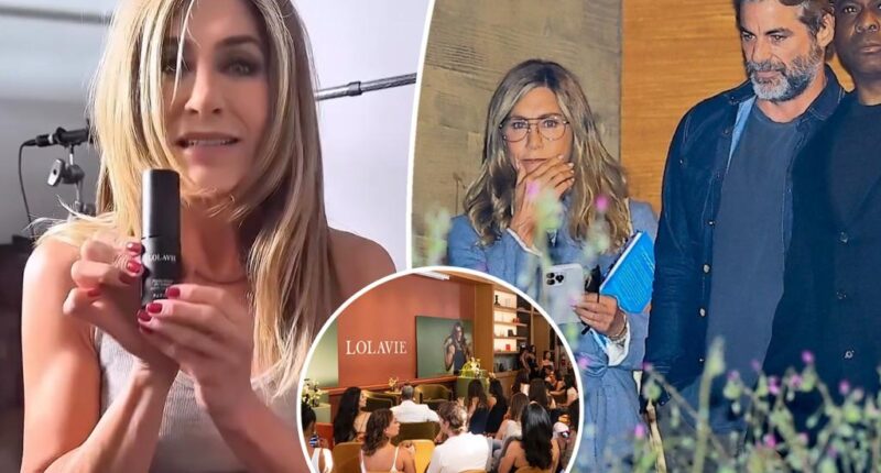 Jennifer Aniston and Jim Curtis' romance heats up as he supports her at beauty event