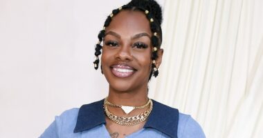 Awww! Jess Hilarious & Her Fiancé Pose Alongside Their Daughter Marley Sky To Celebrate Her 1st Birthday (PHOTOS)