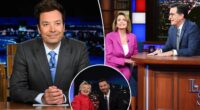 Jimmy Fallon’s late night spot at NBC is secure — for the moment — after CBS gives Colbert the axe