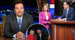 Jimmy Fallon’s late night spot at NBC is secure — for the moment — after CBS gives Colbert the axe