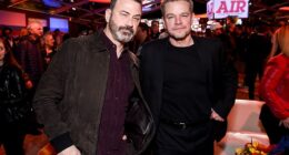 Jimmy Kimmel feared he was going to be charged with 'murder' after his famous frenemy Matt Damon once choked on a pork rib while eating at his house (they are pictured in 2023)