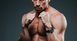 Joey Essex showed off his rock-hard abs in shirtless boxing snaps as he prepares for his match against Portuguese influencer Numeiro
