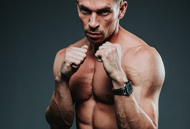 Joey Essex showed off his rock-hard abs in shirtless boxing snaps as he prepares for his match against Portuguese influencer Numeiro
