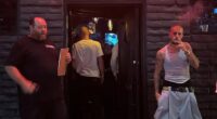 Justin Bieber partied without his wife Hailey yet again Thursday, visiting Dave's on Broadway in Glendale and posting a picture of himself smoking a joint outside the venue