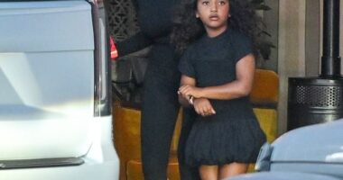 Kanye West's wife Bianca Censori embraced her stepmom duties as she stepped out in Los Angeles with three of the rapper's four children with ex Kim Kardashian