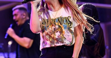Kelly Clarkson threw her fans for a loop when she announced that heartbreaking family news involving her ex-husband Brandon Blackstock had forced her to postpone her remaining Las Vegas residency shows in August; pictured July 11 in Las Vegas