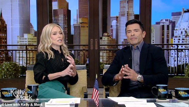 The couple, both 54, have been appearing on pre-taped segments for LIVE with Kelly and Mark morning show - with one resulting in a very lively on-air debate