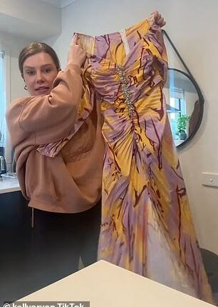 Kelly Arvan thought she'd scored a bargain when she spotted a 'luxurious' dress on sale for just $113. But what arrived left her 'livid'
