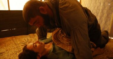 Photos taken on set of Kevin Costner's Horizon western series show stunt-double Devyn LaBella looking 'comfortable' and fully-clothed as she rehearses a scene with actor Roger Ivens in May 2023