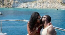 Kevin Hart looked more loved-up than ever as he kissed bikini-clad wife Eniko as they enjoyed an Italian holiday on a luxurious superyacht around the Amalfi Coast
