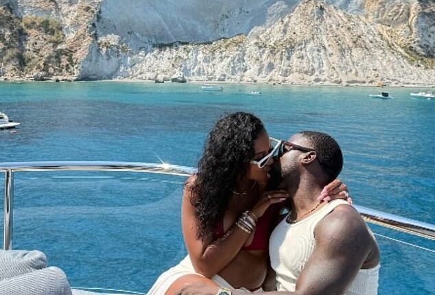 Kevin Hart looked more loved-up than ever as he kissed bikini-clad wife Eniko as they enjoyed an Italian holiday on a luxurious superyacht around the Amalfi Coast