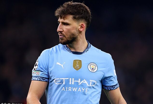 Manchester City have reportedly agreed a new contract with central defender Ruben Dias