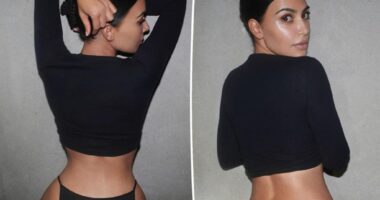 Kim Kardashian rocks see-through underwear for racy Skims photo shoot