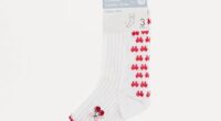 Fitness lovers were quick to spot the pilates-perfect Kmart Frill Quarter Crew Non-Slip Socks $8 in the new Love Cherry Multi design