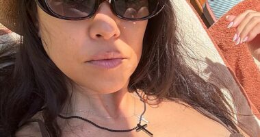 Kourtney Kardashian has been fiercely slammed online after she posted a snap of her young son on a boat without a life vest
