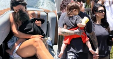 Kourtney Kardashian slammed for having son Rocky, 1, on boat without life vest