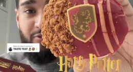 Among the social media creators who sampled the sweet treats online was Ishan (who uses the handle @ishxn.a). He described the partnership between the doughnut brand and the franchise as 'the collaboration of the century'