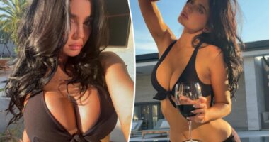 Kylie Jenner rocks tiny bikini top ahead of 28th birthday