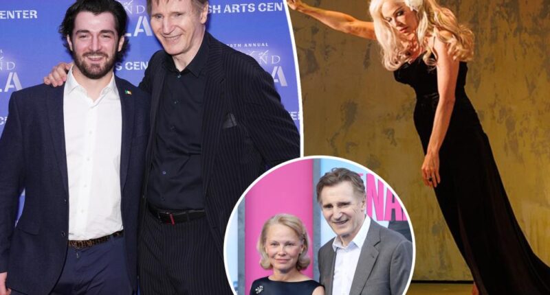 Liam Neeson and son Daniel support Pamela Anderson at final 'Camino Real' performance