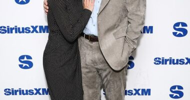 Joely Richardson has approved of Liam Neeson's new romance with bombshell Pamela Anderson (pictured together)