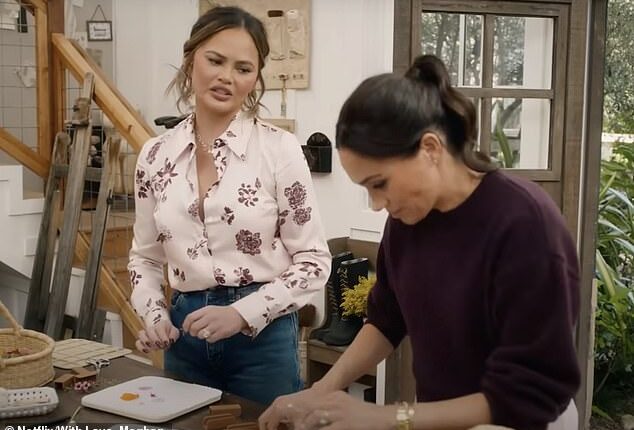 Model and TV personality Chrissy Teigen turns up with her husband, the singer songwriter John Legend in the series