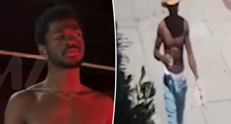 Lil Nas X stripped down completely before arrest, video shows