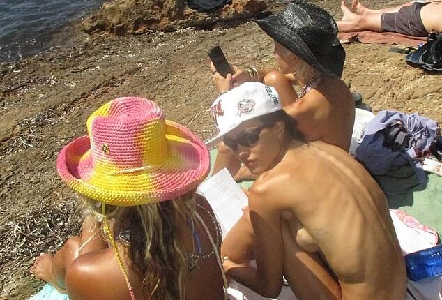 Amelia Gray Hamlin has denied she promoted anorexia when she posted an Instagram slideshow last Friday featuring a nude beach snap showcasing her skeletal 5ft9in figure