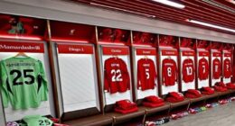 Diogo Jota still has a seat with his name above it in the Liverpool dressing room at Anfield