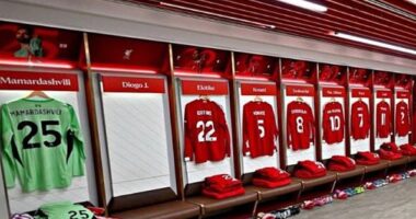 Diogo Jota still has a seat with his name above it in the Liverpool dressing room at Anfield