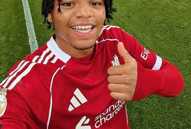 Liverpool's Rio Ngumoha, 16, had plenty to smile about after scoring the winner at Newcastle