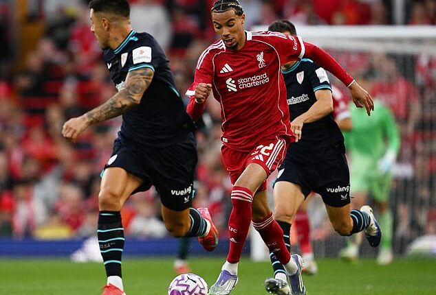 Hugo Ekitike impressed in his first appearance at Anfield following his £79million transfer