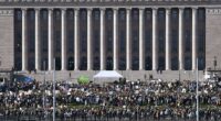 A Finnish MP has reportedly taken their own life in the country's parliament building (File image of the Parliament Building)