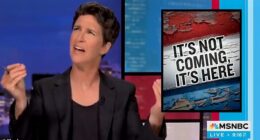Rachel Maddow, pictured, whose network MSNBC will soon be renamed MS NOW