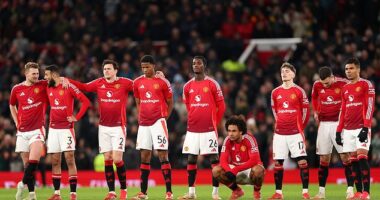 Man United's Alejandro Garnacho (3rd right) has been left out of the latest Argentina squad
