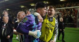 Christy Pym was one of the heroes as the League Two side stunned Ruben Amorim 's £400million team