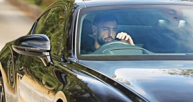 Man United's stars have been pictured arriving to their training ground this morning, just hours after an embarrassing Carabao Cup exit at the hands of League Two side Grimsby Town