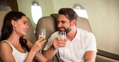 A man revealed on Reddit that he thought he had a romantic connection with someone sitting next to him on a plane... but then discovered her husband was also on board (stock image)