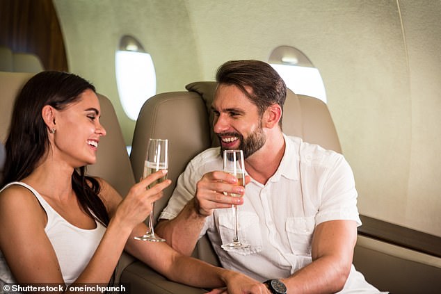 A man revealed on Reddit that he thought he had a romantic connection with someone sitting next to him on a plane... but then discovered her husband was also on board (stock image)