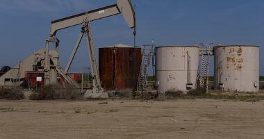 PSE Healthy Energy did not name specific plants or leak sites, just counties in which the sites are located. A Western Midstream natural gas facility located in Kern County, California is pictured. A July 2020 methane leak in this county exceeded 1,000 kg of methane per hour