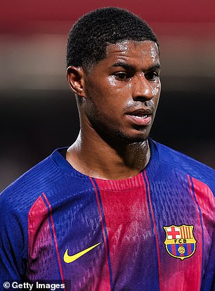 Marcus Rashford could face a battle to earn playing time for Barcelona this season