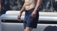 Matt Damon showcased his chiseled chest while aboard the 'Loloma' yacht during his lavish Ibiza getaway on Tuesday