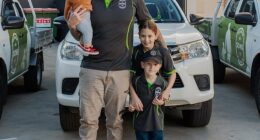 A devoted father to three young boys (pictured), the family hail from the Central Coast in NSW