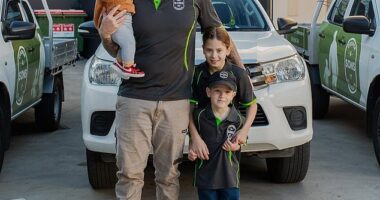 A devoted father to three young boys (pictured), the family hail from the Central Coast in NSW