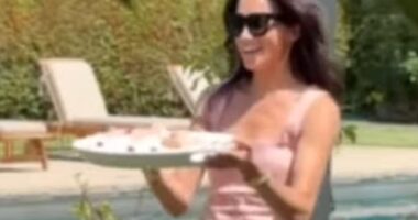 Meghan Markle beamed as she carried out summery wine popsicles in a glitzy new video for her lifestyle brand - although some fans have questioned the move