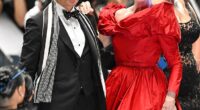 Meryl Streep put on a very glamorous display in sweeping red gown as she joined Stanley Tucci on set of Devil Wears Prada 2 before filming in NYC on Friday
