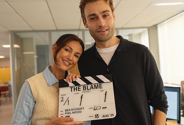 Michelle Keegan looked raring to go as she and her co-star Douglas Booth, kicked off filming for their new show, The Blame, marking her first TV role since becoming a mum