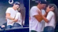 Mila Kunis and Ashton Kutcher show PDA at Backstreet Boys concert