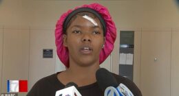 New York teenager Madison Evans, 14, says she has been left traumatized after allegedly being hit over the head with a metal Stanley cup by another girl's mom at her school
